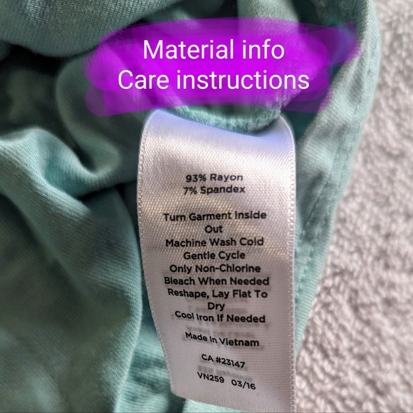 Talbots size XL, EUC mint colour 3/4 length sleeve relaxed fit pullover shirt - Picture 3 of 11